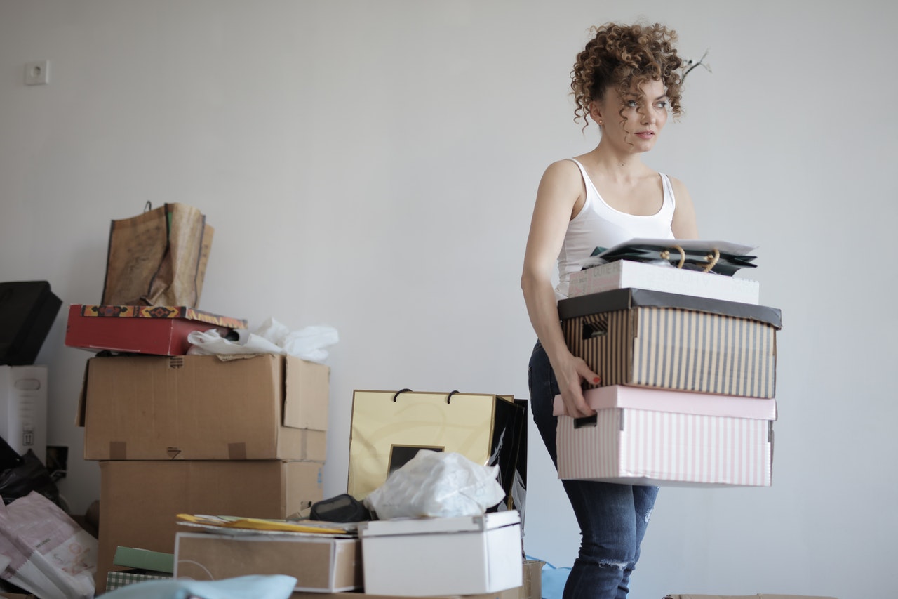Preparing to sell your home by decluttering.